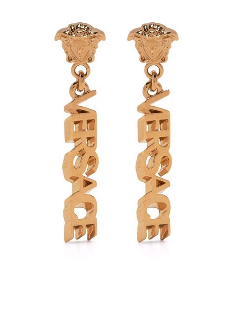 aretes versace de oro|Aretes de Versace .